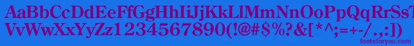 AgcenturioncBold Font – Purple Fonts on Blue Background