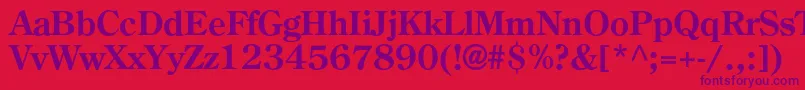 AgcenturioncBold Font – Purple Fonts on Red Background