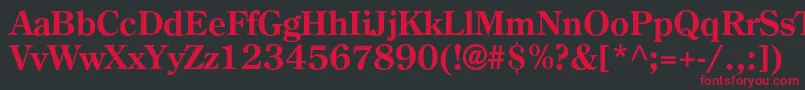 AgcenturioncBold Font – Red Fonts on Black Background