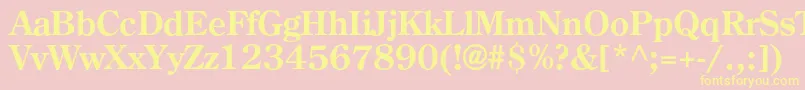 AgcenturioncBold Font – Yellow Fonts on Pink Background