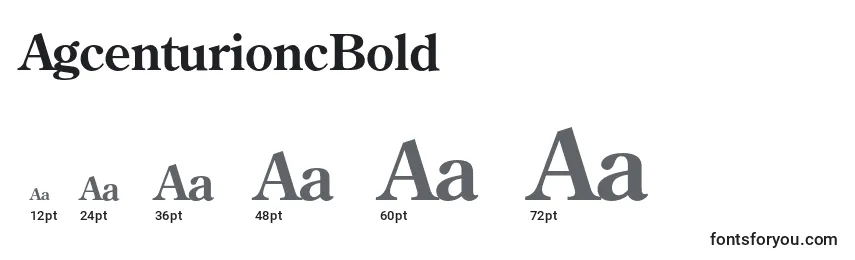 AgcenturioncBold Font Sizes