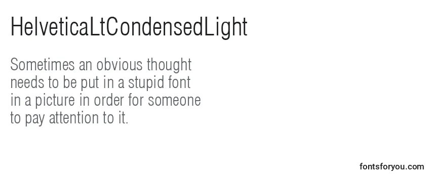 Шрифт HelveticaLtCondensedLight
