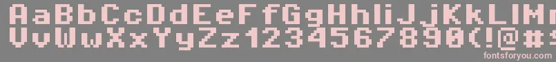 Pixeloperator8Bold Font – Pink Fonts on Gray Background