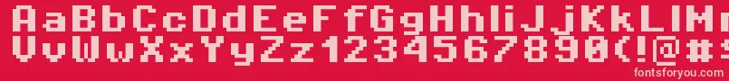 fuente Pixeloperator8Bold – Fuentes Rosadas Sobre Fondo Rojo