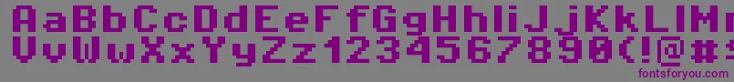 Pixeloperator8Bold-fontti – violetit fontit harmaalla taustalla