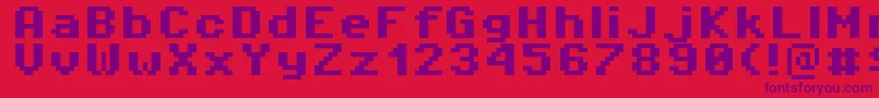 fuente Pixeloperator8Bold – Fuentes Moradas Sobre Fondo Rojo