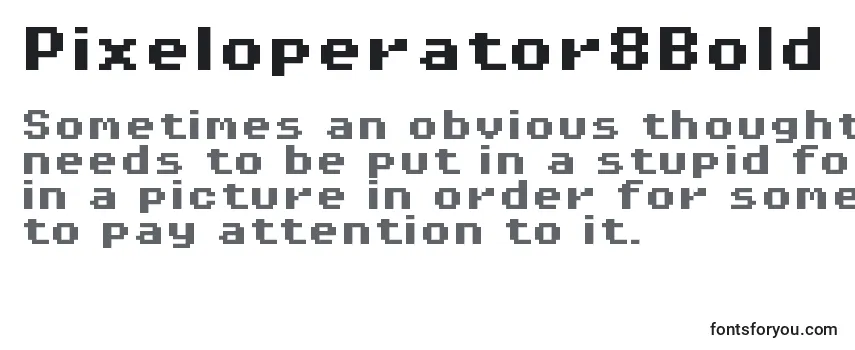 Reseña de la fuente Pixeloperator8Bold