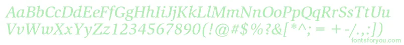 Fonte SlimbachstdMediumitalic – fontes verdes