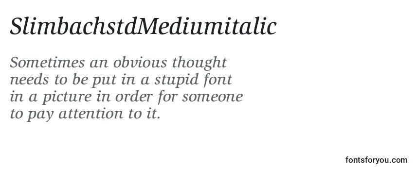 SlimbachstdMediumitalic Font