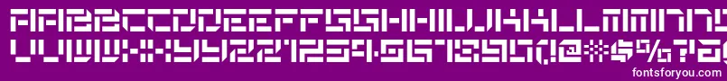 Destencilnf Font – White Fonts on Purple Background