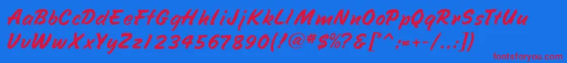 fuente SpeedlineMf – Fuentes Rojas Sobre Fondo Azul