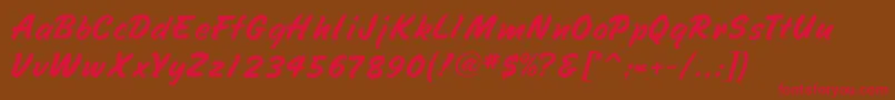 SpeedlineMf Font – Red Fonts on Brown Background