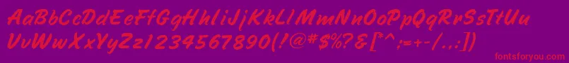 SpeedlineMf Font – Red Fonts on Purple Background