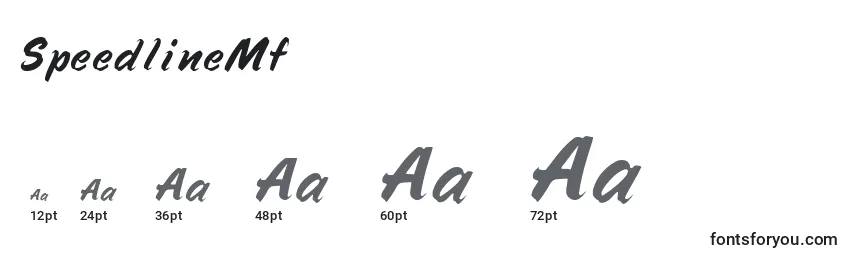 SpeedlineMf Font Sizes