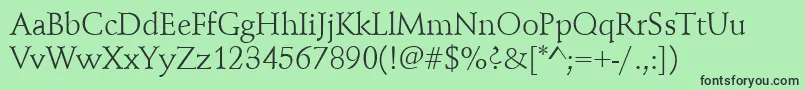 Schindler Font – Black Fonts on Green Background