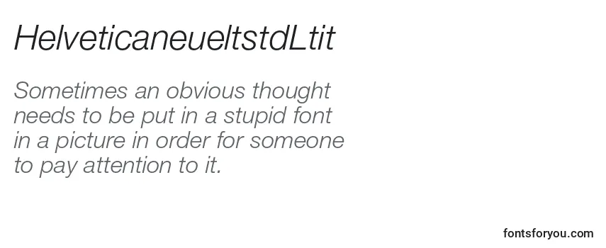 Review of the HelveticaneueltstdLtit Font