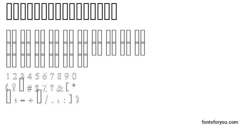 Schriftart SimpleOutlinePat – Alphabet, Zahlen, spezielle Symbole