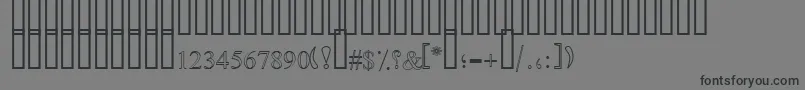 SimpleOutlinePat-Schriftart – Schwarze Schriften auf grauem Hintergrund