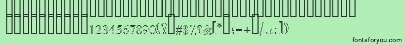 Шрифт SimpleOutlinePat – чёрные шрифты на зелёном фоне