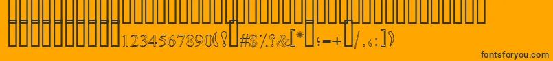 SimpleOutlinePat-fontti – mustat fontit oranssilla taustalla