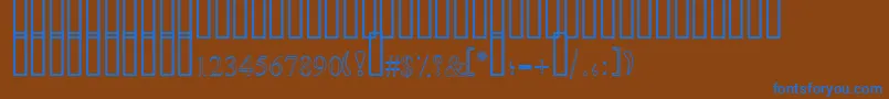 SimpleOutlinePat Font – Blue Fonts on Brown Background