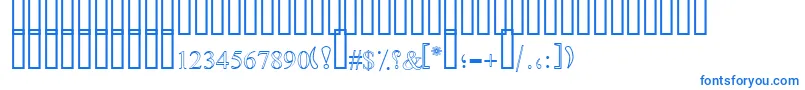 SimpleOutlinePat Font – Blue Fonts on White Background