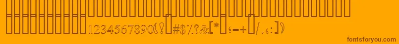 SimpleOutlinePat Font – Brown Fonts on Orange Background