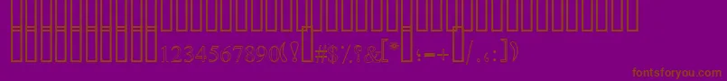 Шрифт SimpleOutlinePat – коричневые шрифты на фиолетовом фоне