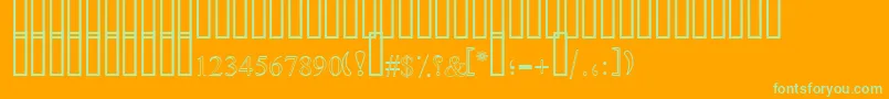 Шрифт SimpleOutlinePat – зелёные шрифты на оранжевом фоне