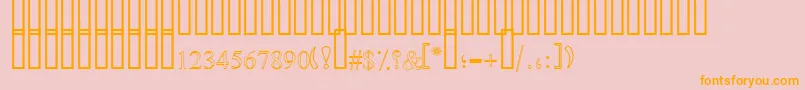 SimpleOutlinePat Font – Orange Fonts on Pink Background
