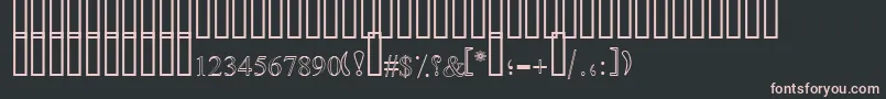 SimpleOutlinePat Font – Pink Fonts on Black Background