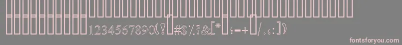 SimpleOutlinePat Font – Pink Fonts on Gray Background