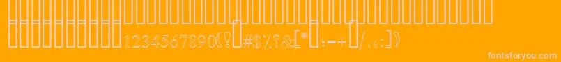SimpleOutlinePat Font – Pink Fonts on Orange Background