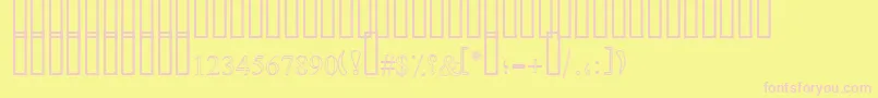 SimpleOutlinePat Font – Pink Fonts on Yellow Background