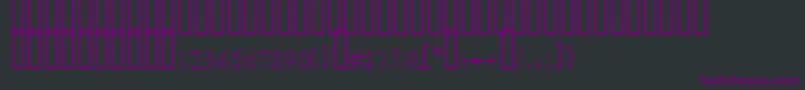 フォントSimpleOutlinePat – 黒い背景に紫のフォント