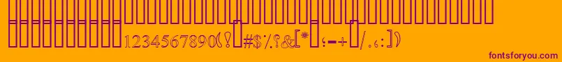 SimpleOutlinePat Font – Purple Fonts on Orange Background