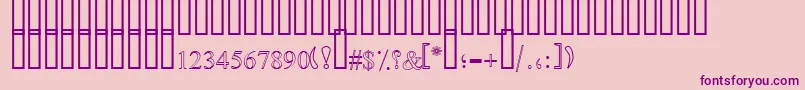 SimpleOutlinePat Font – Purple Fonts on Pink Background