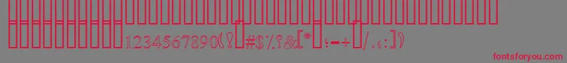 SimpleOutlinePat Font – Red Fonts on Gray Background