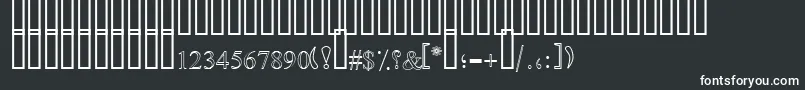SimpleOutlinePat Font – White Fonts on Black Background