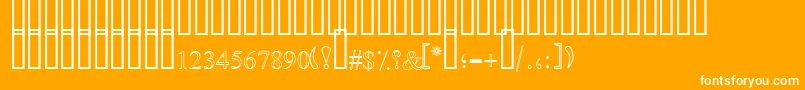 SimpleOutlinePat Font – White Fonts on Orange Background