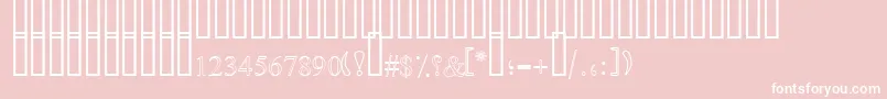 SimpleOutlinePat Font – White Fonts on Pink Background