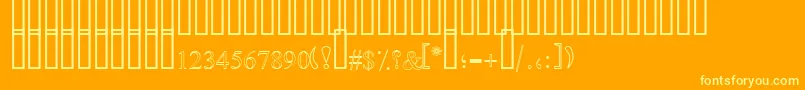 SimpleOutlinePat Font – Yellow Fonts on Orange Background