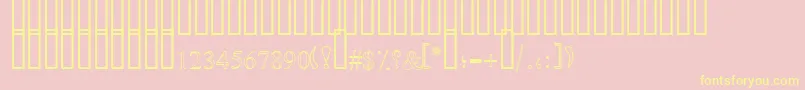 Шрифт SimpleOutlinePat – жёлтые шрифты на розовом фоне