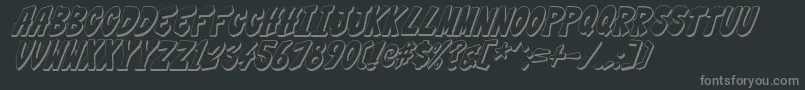 Thwack2 Font – Gray Fonts on Black Background