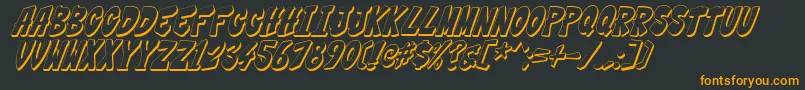 Thwack2 Font – Orange Fonts on Black Background