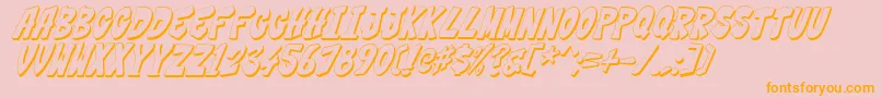 Thwack2 Font – Orange Fonts on Pink Background