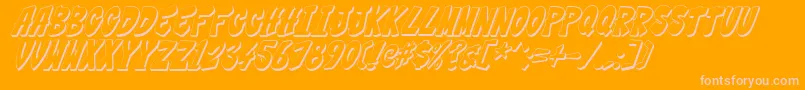 Fonte Thwack2 – fontes rosa em um fundo laranja