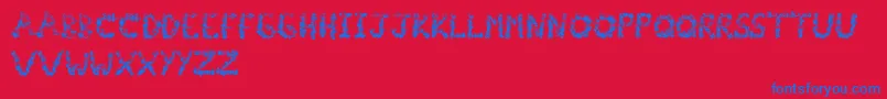 Popcornfont Font – Blue Fonts on Red Background