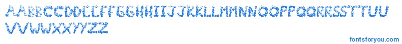 Popcornfont Font – Blue Fonts on White Background