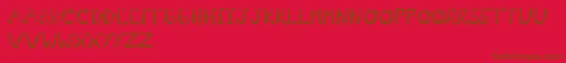 Popcornfont Font – Brown Fonts on Red Background